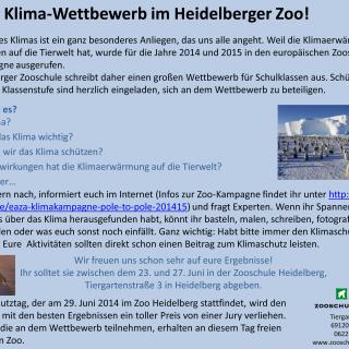 Großer Klimaewettbewerb im Heidelberger Zoo Beschreibung